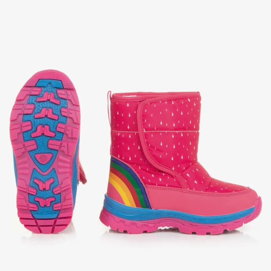 Agatha Ruiz de la Prada Girls Pink Rainbow Snow Boots Best