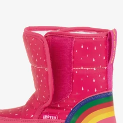 Agatha Ruiz de la Prada Girls Pink Rainbow Snow Boots Best