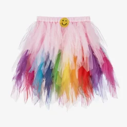 Tutu du Monde Girls Pink Rainbow Tulle Skirt
