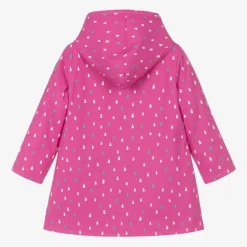 Hatley Girls Pink Raindrop Raincoat Hot