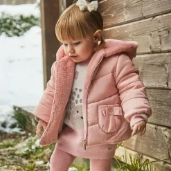 Mayoral Girls Pink Reversible Coat