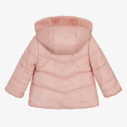 Mayoral Girls Pink Reversible Coat