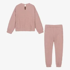 Mayoral Girls Pink Ribbed Flower Tracksuit Sale