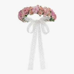 Sienna Likes To Party Girls Pink Rose & Lace Garland Best