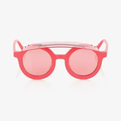 Mini Rodini Girls Pink Round Visor Sunglasses Discount