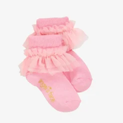 Angels Face Girls Ruffle Ankle Socks Pink Sale