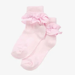 Country Kids Girls Pink Ruffle Cotton Socks Sale