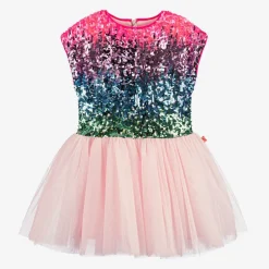 Billieblush Girls Pink Sequin & Tulle Dress Best