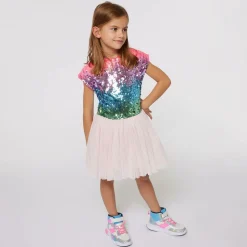 Billieblush Girls Pink Sequin & Tulle Dress Best