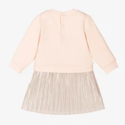 Michael Kors Kids Girls Pink Sequin Logo Jersey Dress