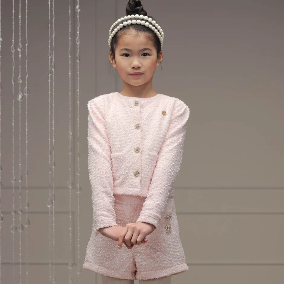 Le Chic Girls Pink Sequinned Shorts Best