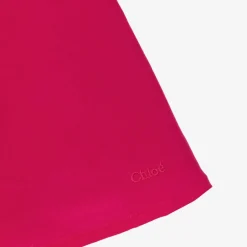 Chloé Girls Pink Silk Guipure Lace Dress Outlet