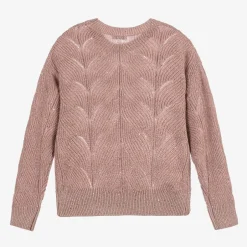 Mayoral Girls Pink Sparkle Knit Sweater Outlet