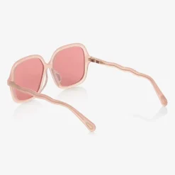 Chloé Girls Pink Square Sunglasses Clearance