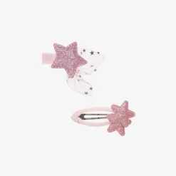 Bowtique London Girls Pink Star Hair Clips (2 Pack) New