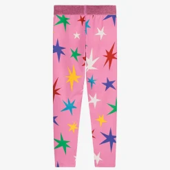 Stella McCartney Kids Girls Pink Star Print Leggings Hot