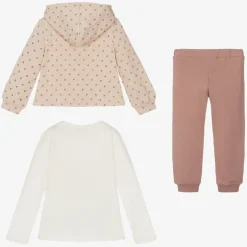 Mayoral Girls Pink Star Print Tracksuit Set