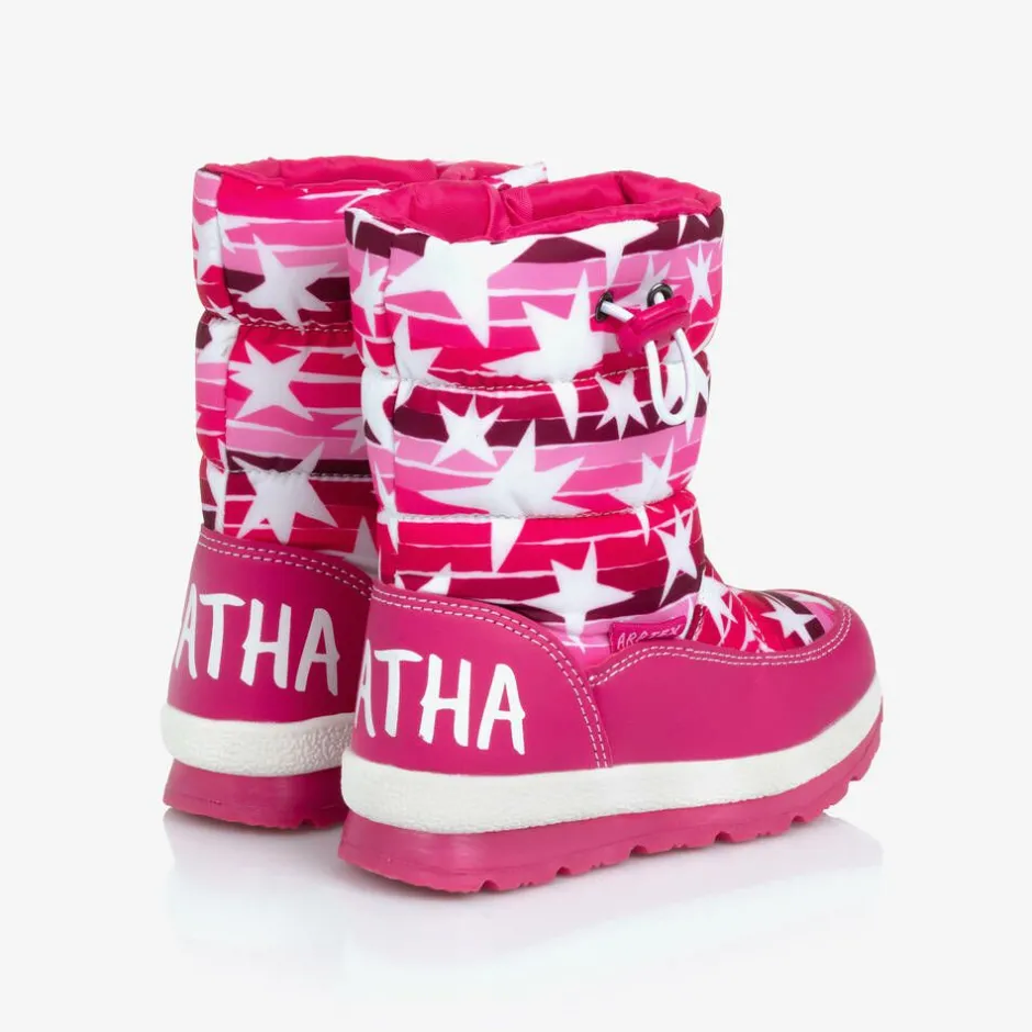 Agatha Ruiz de la Prada Girls Pink Star Snow Boots Best