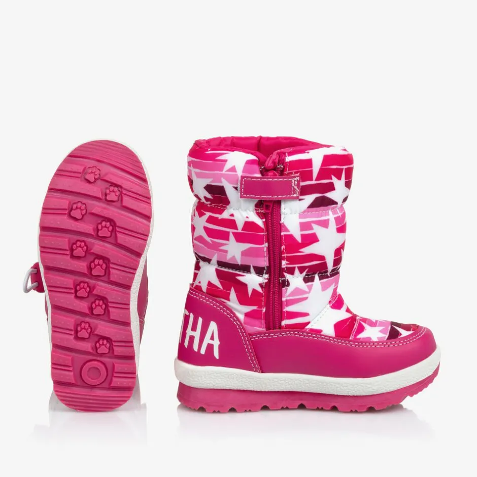 Agatha Ruiz de la Prada Girls Pink Star Snow Boots Best