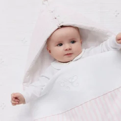 Tartine et Chocolat Girls Pink Striped Nest (80cm)