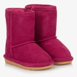 Chipmunks Girls Pink Suede Leather Boots Discount