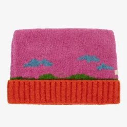 Gucci Girls Pink Sunset Chenille Knit Hat New