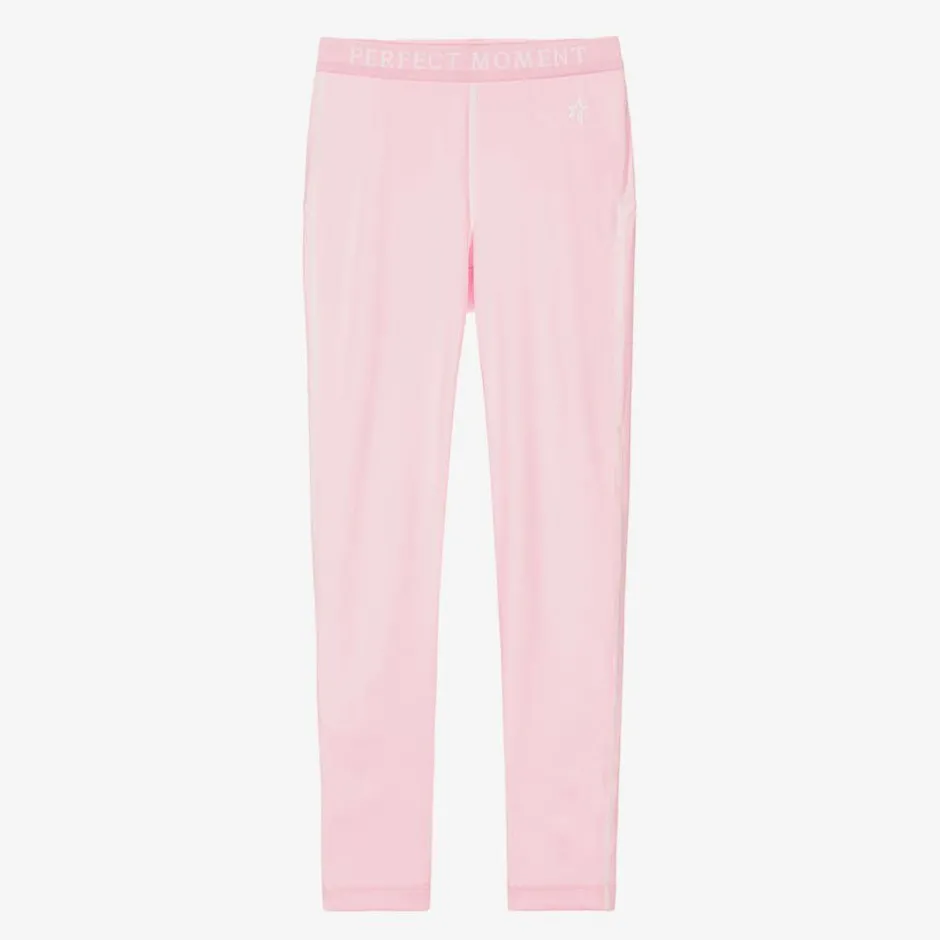 Perfect Moment Girls Pink Thermal Star Leggings Clearance
