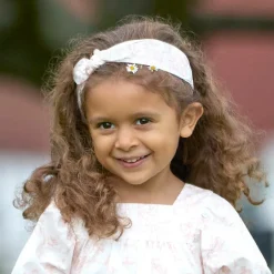 Tartine et Chocolat Girls Pink Toile de Jouy Print Headband Outlet