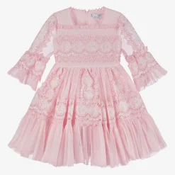 Beau KiD Girls Pink Tulle & Lace Dress New