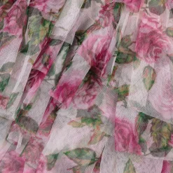 Angels Face Girls Pink Tulle Rose Print Skirt PinkRoses Online