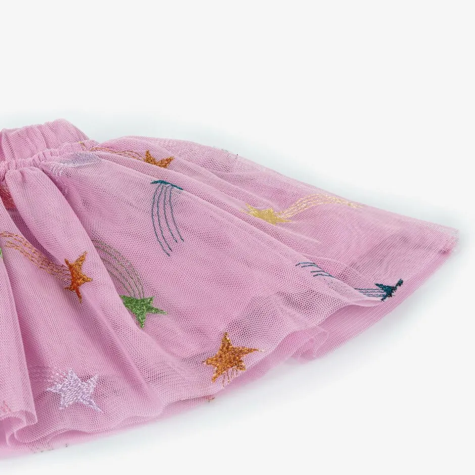 Stella McCartney Kids Girls Pink Tulle Shooting Star Skirt Online
