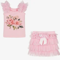 Beau KiD Girls Pink Tulle Skirt Set New