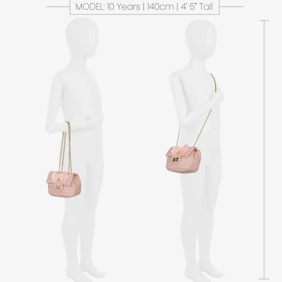 Angels Face Girls Pink Tweed Bag (16cm) Online