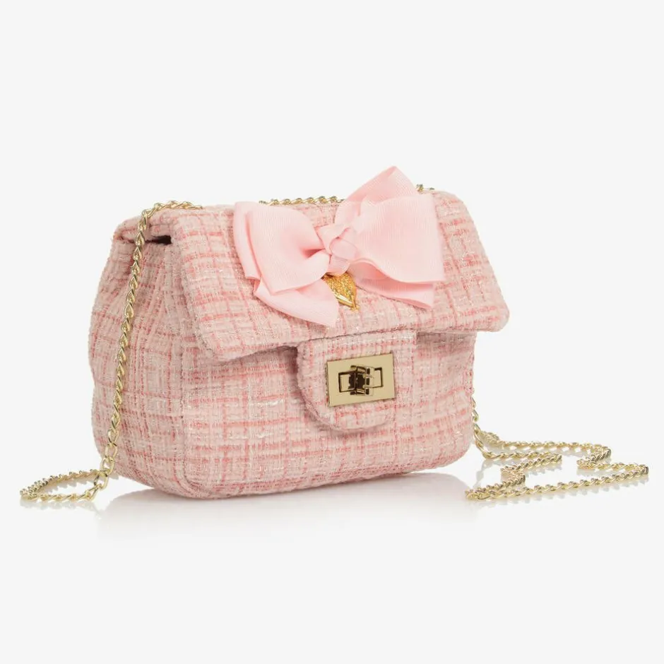 Angels Face Girls Pink Tweed Bag (16cm) Online
