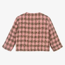 Phi Clothing Girls Pink Tweed Bow Jacket Best