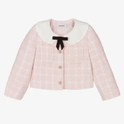 Self-Portrait Girls Pink Tweed Jacket Discount