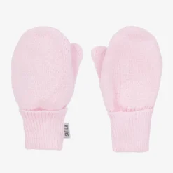 Sätila of Sweden Girls Pink Twiddle Knitted Baby Mittens