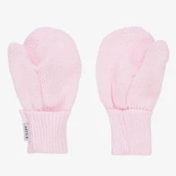 Sätila of Sweden Girls Pink Twiddle Knitted Baby Mittens