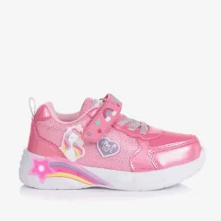 Beppi Girls Pink Unicorn Light-Up Trainers Clearance