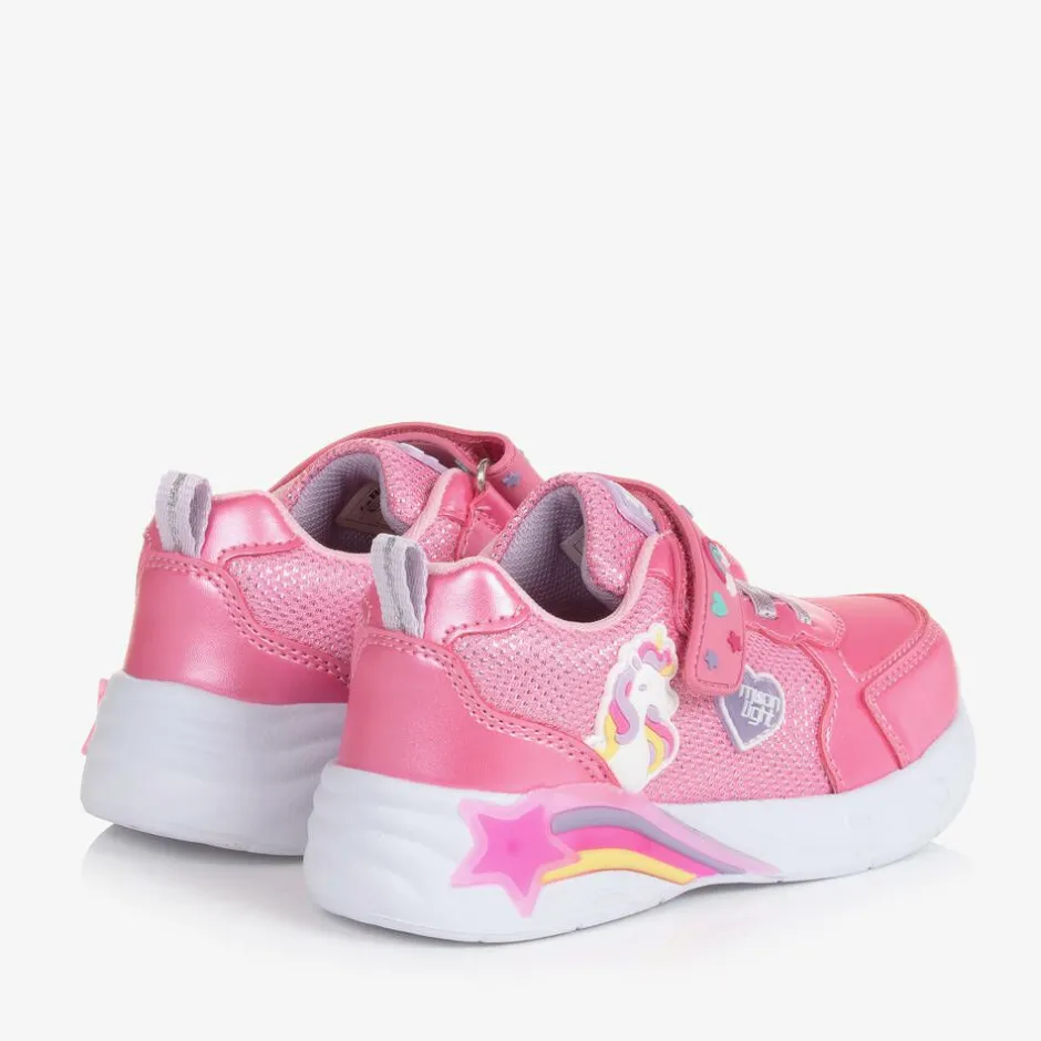 Beppi Girls Pink Unicorn Light-Up Trainers Clearance