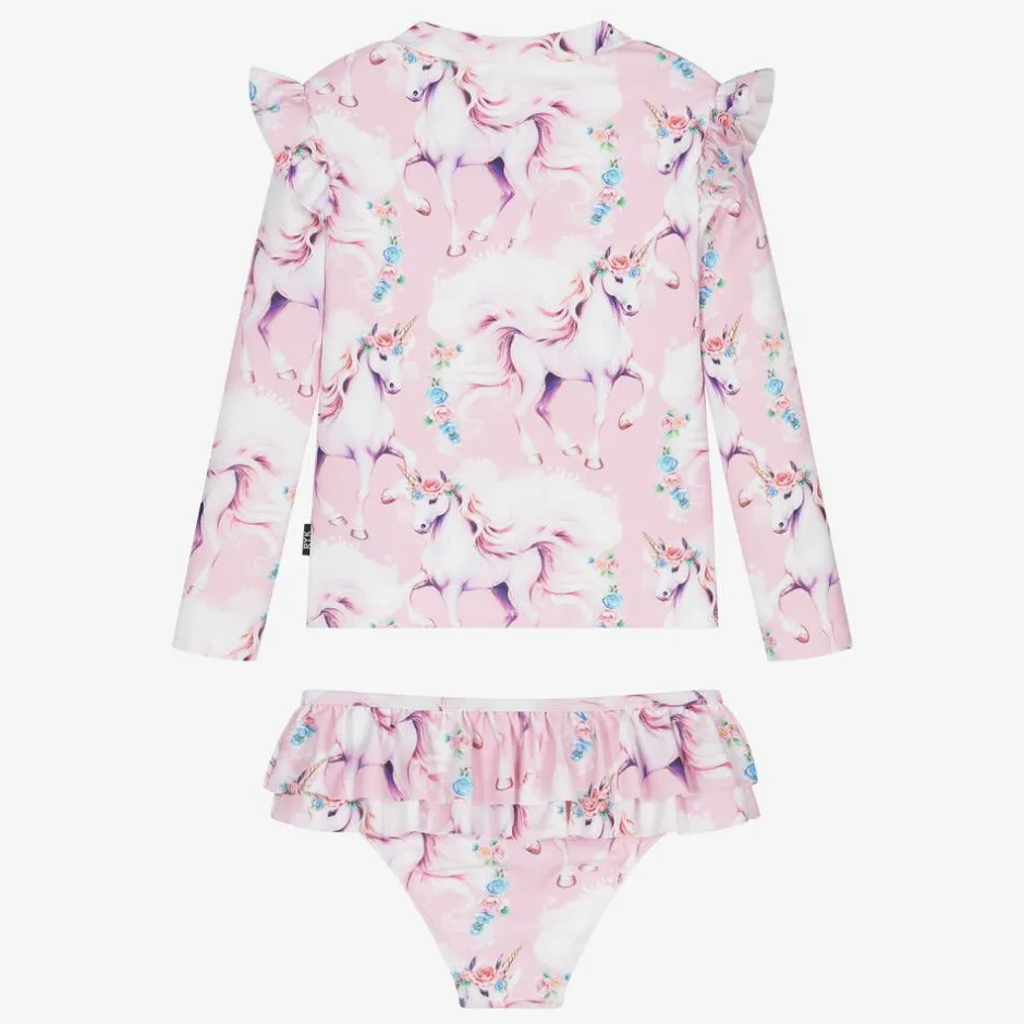 Rock Your Baby Girls Pink Unicorn Tankini (UPF50+) Outlet