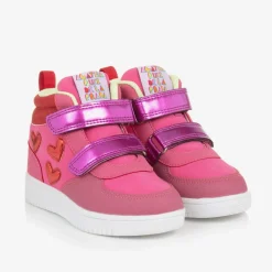 Agatha Ruiz de la Prada Girls Pink Velcro High-Top Trainers Online
