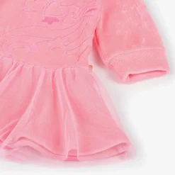 Billieblush Girls Pink Velour & Tulle Unicorn Dress Sale