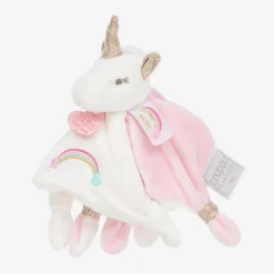 Doudou et Compagnie Girls Pink Velour Unicorn Doudou (20cm) Best