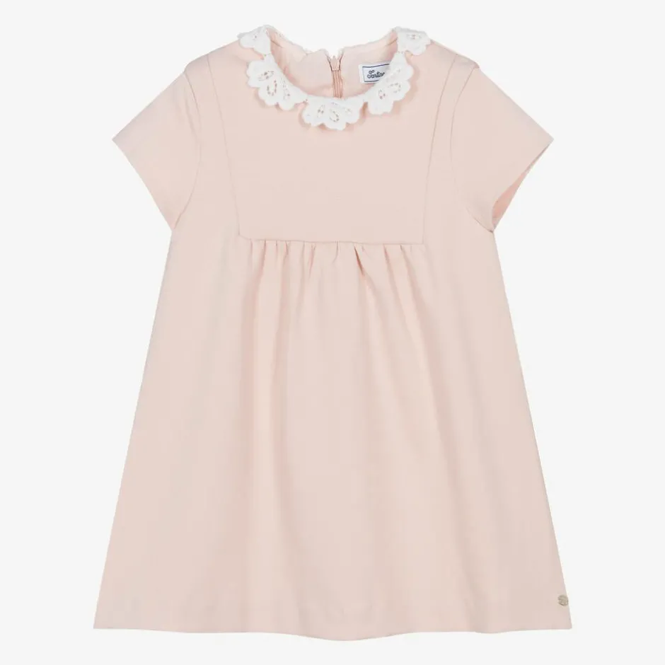 Tartine et Chocolat Girls Pink Viscose Dress Hot