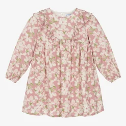 Mayoral Girls Pink Viscose Floral Dress Online