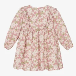 Mayoral Girls Pink Viscose Floral Dress Online