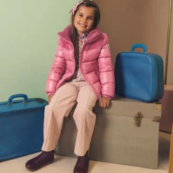 Il Gufo Girls Pink Viscose Floral Blouse Outlet