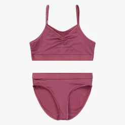 Molo Girls Pink Viscose Top & Knickers Set DarkRose Outlet
