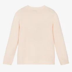 Beatrice amp; George Girls Pink Wool & Cashmere Deer Sweater Hot